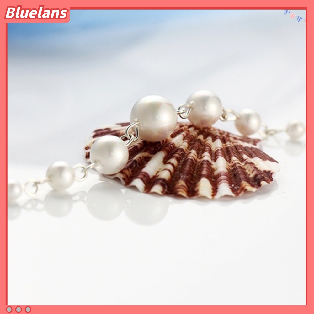 Bluelans Fashion Women Faux Pearl Beaded Single-layer Chain Necklace Banquet Jewelry Gift