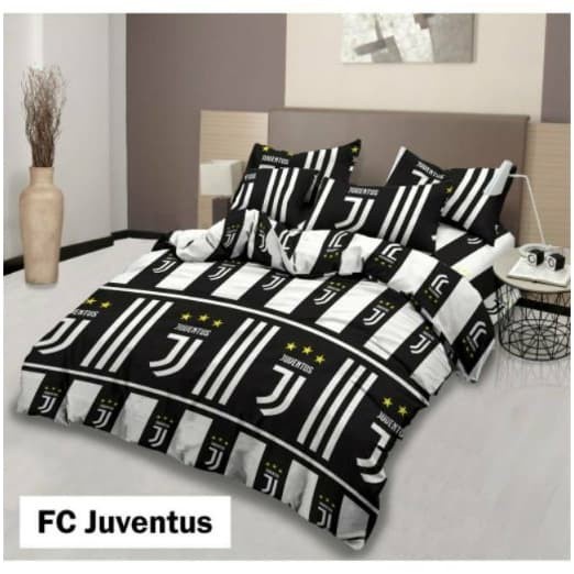 3in1 Sprei Lady Rose Rumbai Motif Lv Louis, Bola Barcelona, Chelsea Blue, Juventus, PSG, London, Min