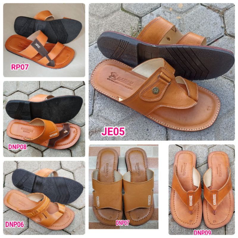 Raden Sandal selop kulit asli cowok / pria handmade Magetan