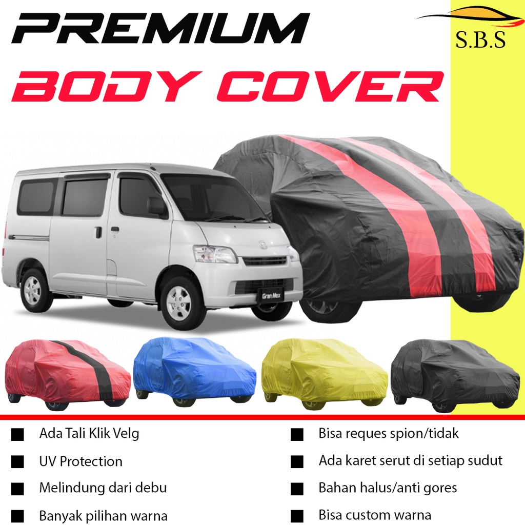 Body Cover Mobil Grandmax sarung Mobil grand max/grandmax minibus/apv/apv arena/apv luxury/luxio/futura jumbo/futura/carry/avanza/xenia/calya/sigra