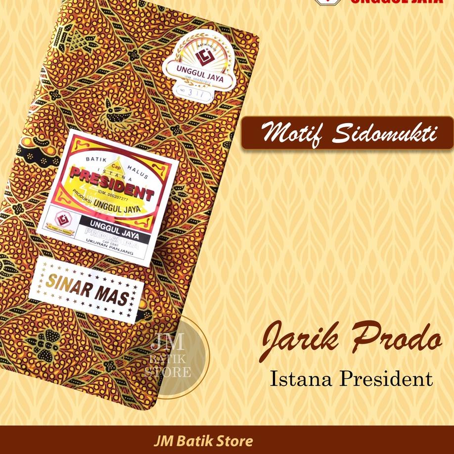 Penjualan Terbanyak.. Kain Batik Solo Jarik Prodo H. Santoso Istana President Motif Sidomukti Katun 