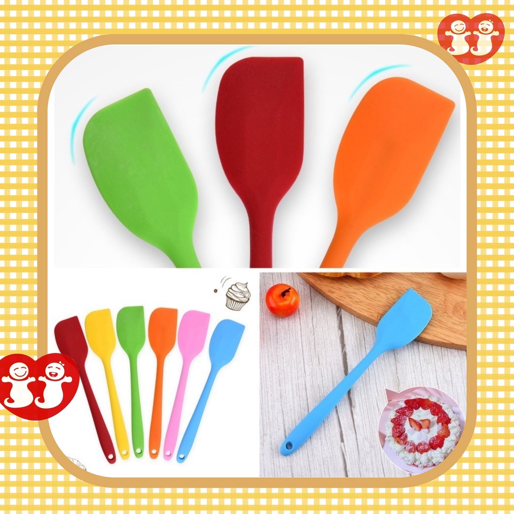 Spatula Sodet Silicone/ Alat Aduk Adonan Kue Anti Lengket / Memasak /Baking Spatula /Pencampuran Adonan