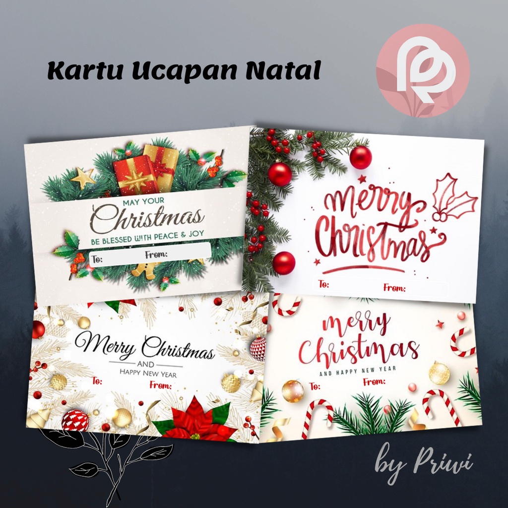 Jual Kartu Ucapan Natal Merry Christmas Card Greeting Card Hampers