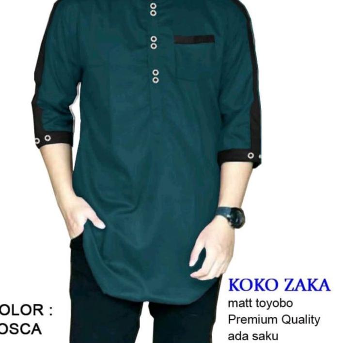 Stok Terbatas Koko Kurta Lengan Pendek BIG SIZE JUMBO Kurta Kaos Baju Koko Katun Baju Koko Pria Baju