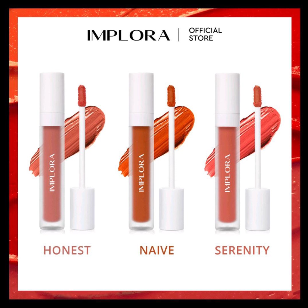 IMPLORA LIP VELVET | LIP CREAM IMPLORA LIPSTIK ORIGINAL BPOM Murah