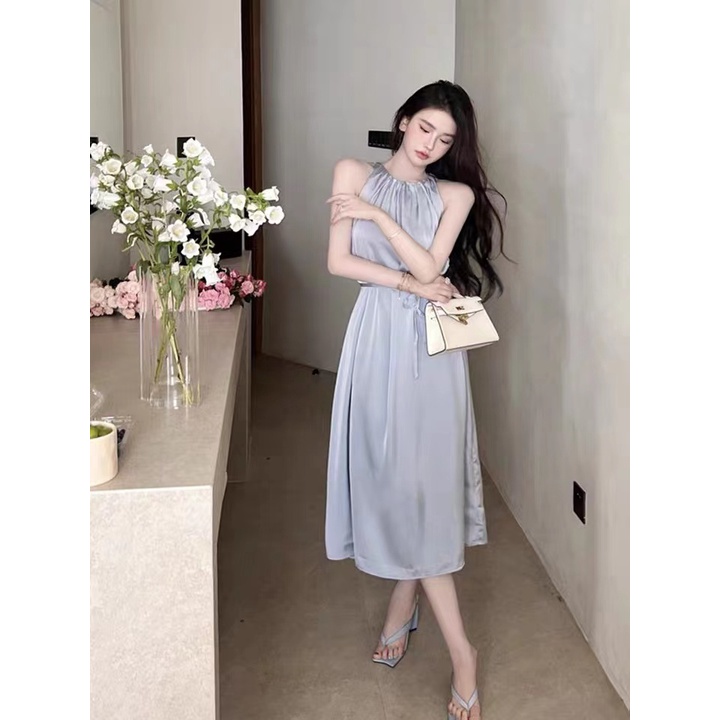 Setelan wanita 2022 musim panas baru seksi temperamen off-the-shoulder top niche desain split rok panjang set dua potong