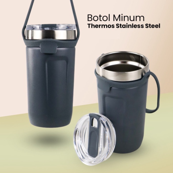 

Dijual Tumbler Mug Stainless Thermos Coffee Gelas Kopi Portable 550ml - White Berkualitas