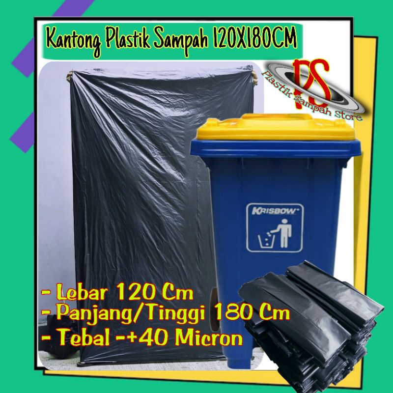 Kantong Plastik Sampah 120x180 cm - 40 micron, Kantong Sampah Besar 120 x 180 cm Kantong Plastik  Be