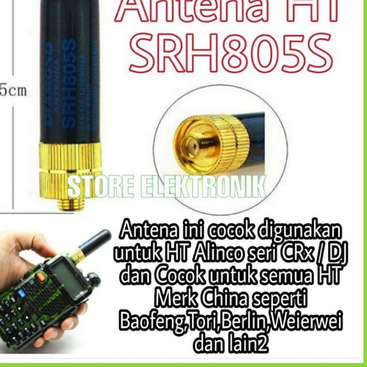 Penawaran Terbaik--Antena HT Dual Band SR805S Female / Baofeng / Kenwood dll Handy Talkie