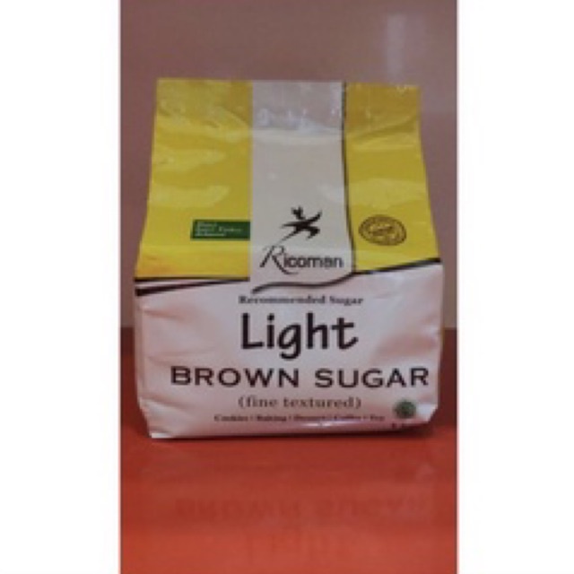 

ricoman light brown sugar kemasan 1kg