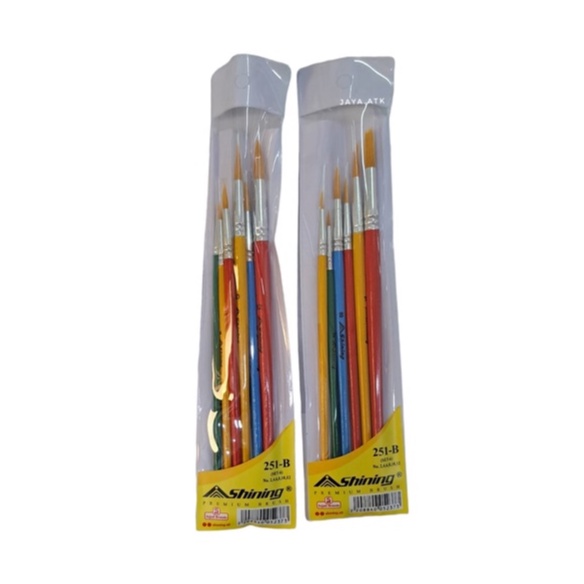 KUAS LUKIS CAT AIR SET ISI 6 PAINT BRUSH  LANCIP HALUS LEMBUT WATER BRUSH ALL PURPOSE CAT AIR 251-B