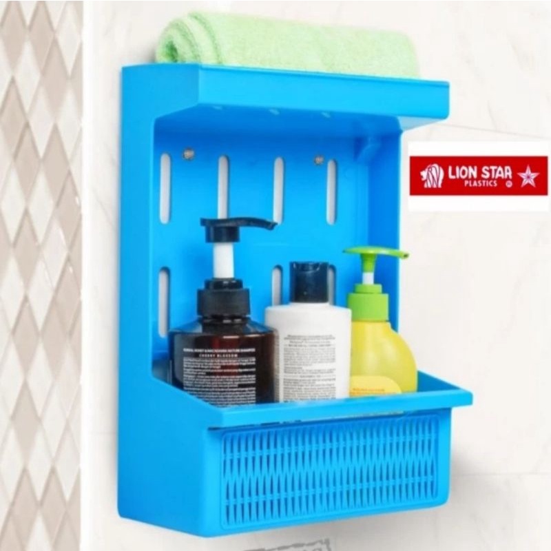 RAK BUMBU/RAK SHAMPO/RAK SABUN KAMAR MANDI/RAK SERBAGUNA/CADDY STAND LION STAR