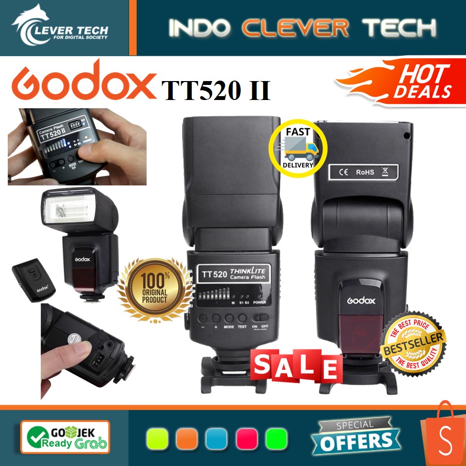 Godox TT520 II Camera Flash GARANSI RESMI