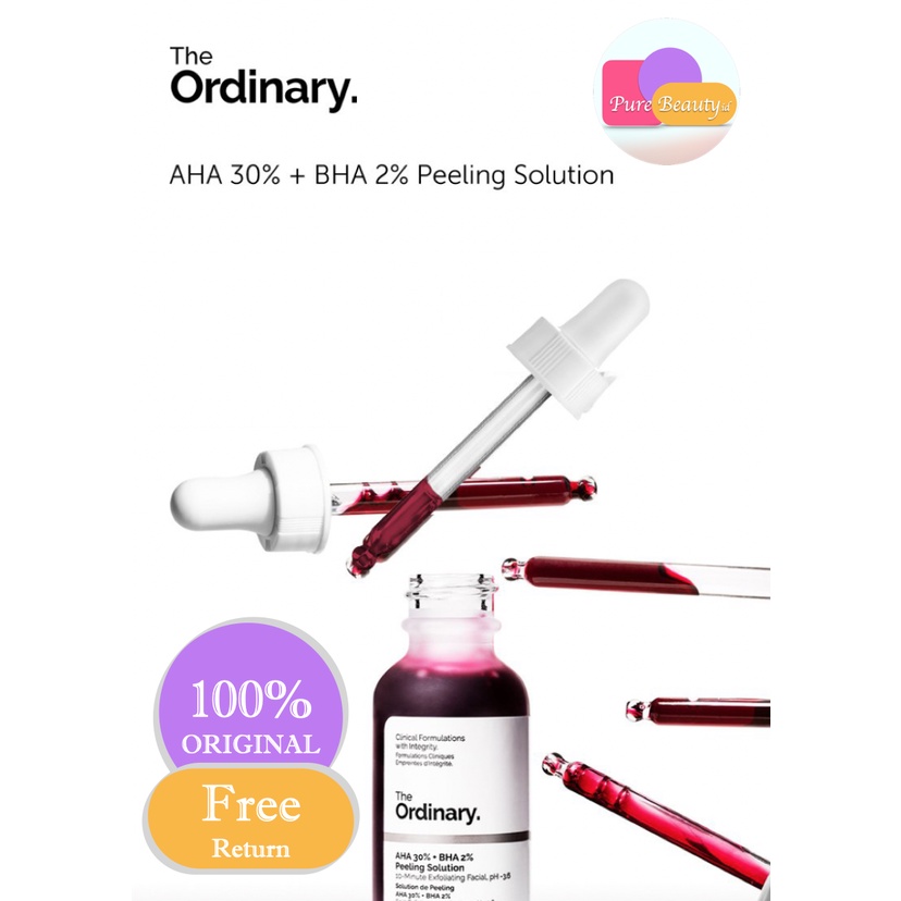 THE ORDINARY AHA 30% + BHA 2% Peeling Solution Serum Wajah Cerah Exfoliating ❤ 100% Original ❤