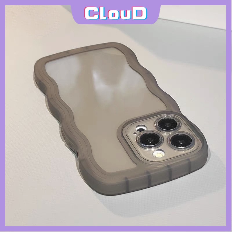 Bening Wavy Edge Soft Tpu Simple Phone Case Redmi Note9 9T 11s 9s Pro 11pro 11 10 10s Note8 10 Pro Max Plus Redmi 10A 9A A1+10C 9 9T 10 9C NFC Mi 11T Mewah Transparan Belakang Cover Penutup Mesin Cuci