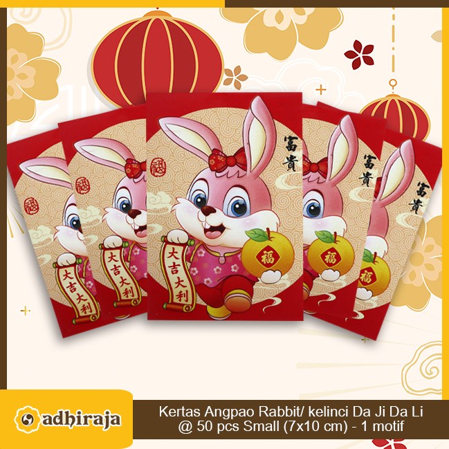 

Gilaa!!! Angpao Angpau Amplop Imlek 2023 Rabbit / Kelinci Small @50Pcs Model 4 Hemat
