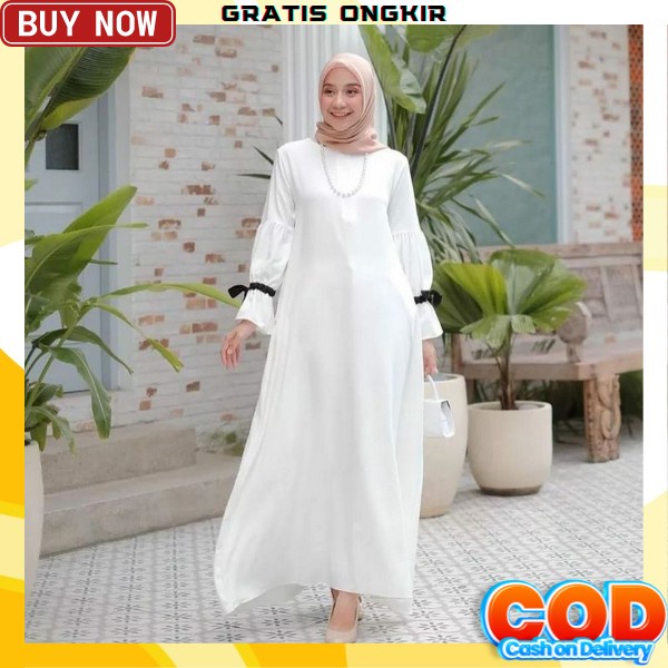 Gmis Muslimah Polos Ghamis Muslim Kekinian Baju Muslimah Murah Gamis Lebaran Terbaru Dress Syari Mur
