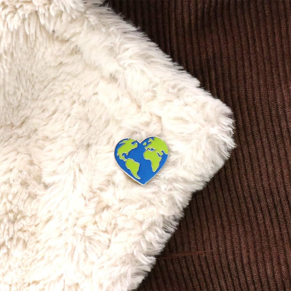 Mxbeauty Peta Dunia Bros Hadiah Untuk Anak-Anak Fashion Perhiasan Aksesoris Kerah Bros Travel Commemorative Badge Pin Lapel Pin Brooch Pin