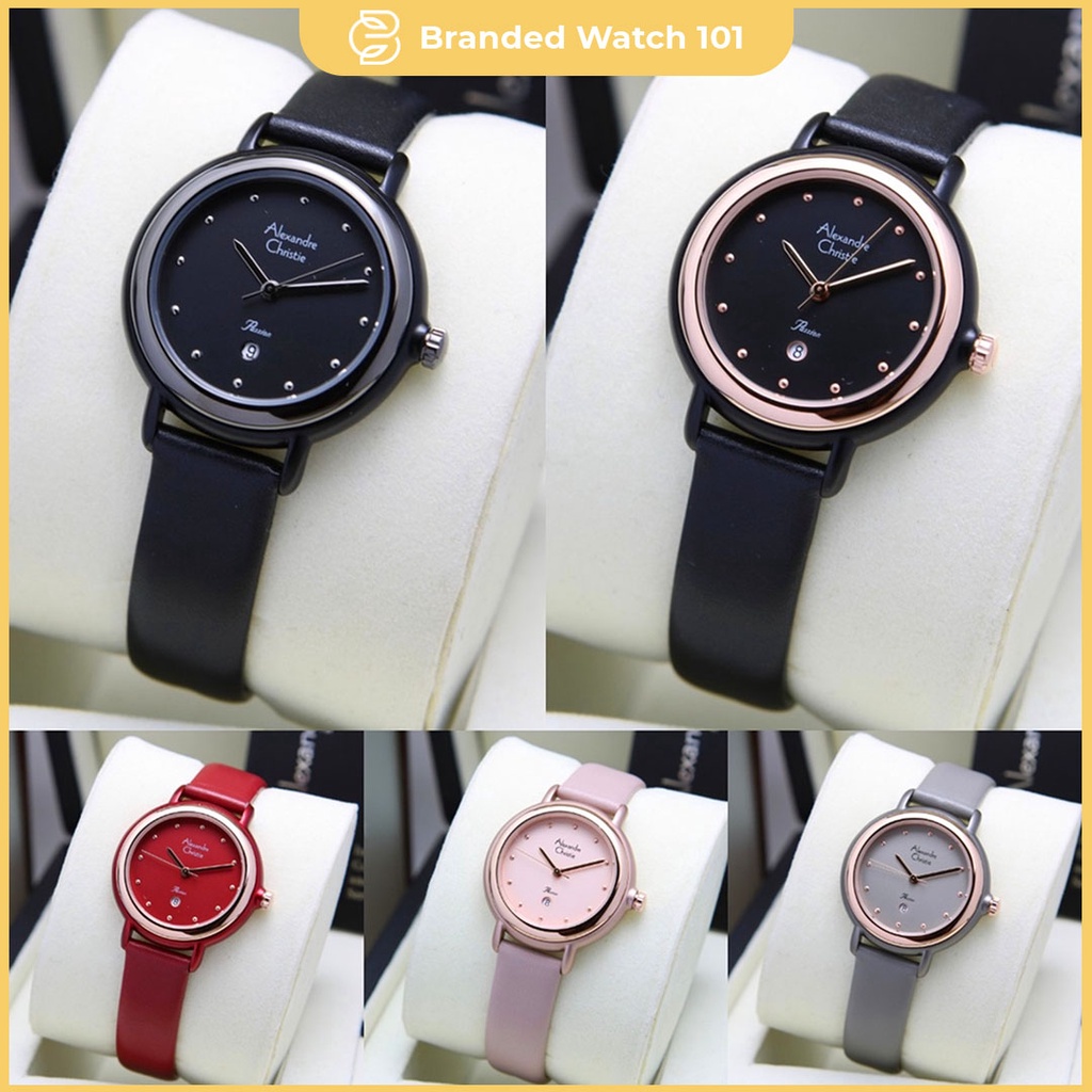 ORIGINAL Jam Tangan Wanita Alexandre Christie AC 2963 / AC2963 / 2963 Garansi Resmi 1 Tahun, Leather