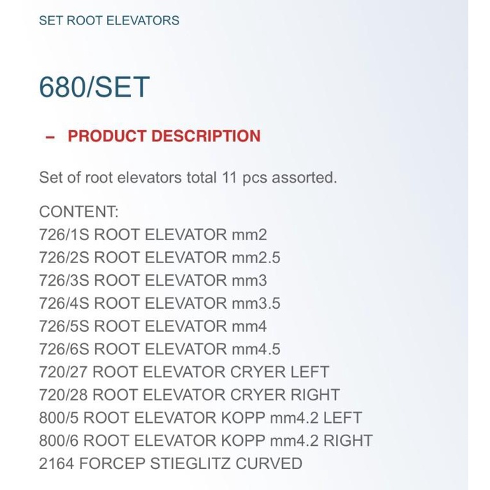 Halodent Dental Bein Root Elevator 680 Medesy