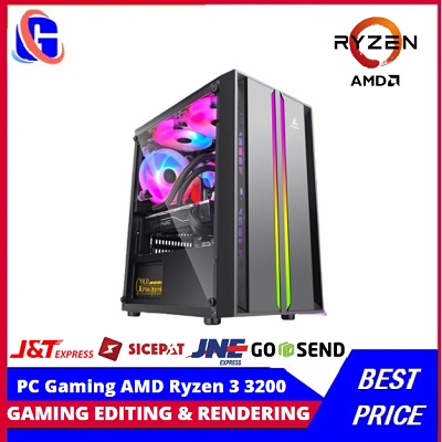 PC Gaming AMD Ryzen 3 3200  with Radeon RX 580 8GB DDR 5  DDR4 16GB