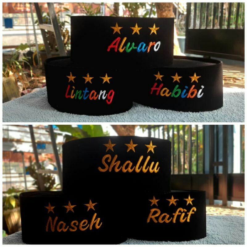 peci nama po bikin peci nama bordir