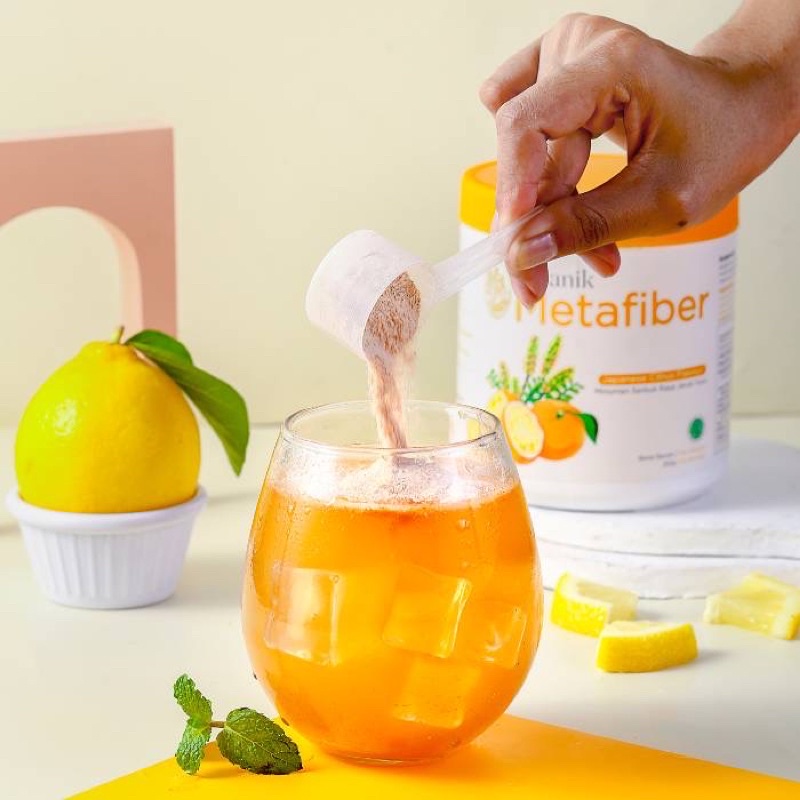Mganik Metafiber 450 gr gram 1 TUB Jeruk yuzu lychee original M GANIK META FIBER minuman diabetes gula darah kencing manis penurun kolestrol darah tinggi gula darah  original 100% bpom halal mencegah menyembuhkan obat hipertensi