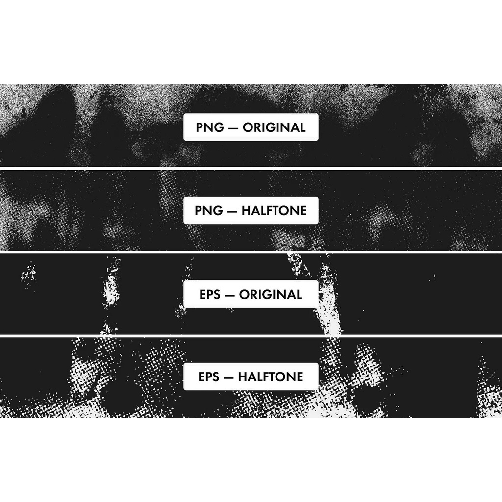 Black view Vector Texture Set - PNG, and EPS formats