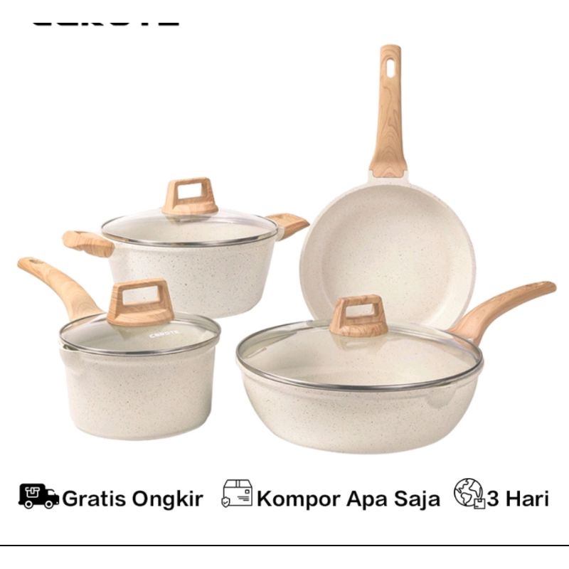 set pan granit anti lengket aesthetic premium