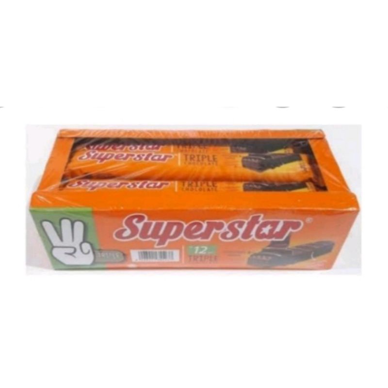 

Roma Wafer Superstar Chocolate Per Box (Isi 12 Pcs* 16gr)