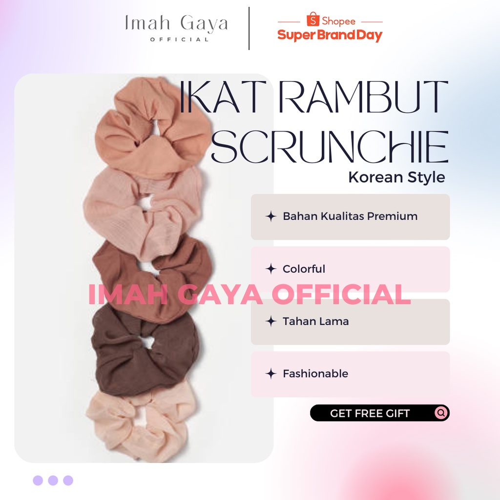IKAT RAMBUT SCRUNCHIE CEPOL DIAMOND INNER CEPOL KUCIR SCRUNCHIE