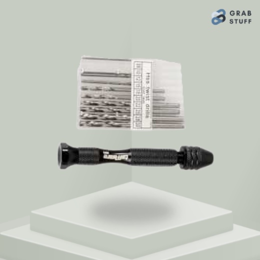 Bor Tangan Manual HSS Twist Drills Dengan 10 Mata Bor Serbaguna / Mata Bor Kayu Drill Bit Murah Orig