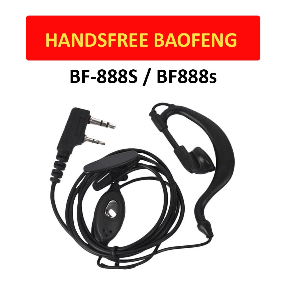 Hanya Handsfree Baofeng BF-888S / BF888s earphone nya Walkie Talkie Walky Talky Handy Talky Headset  - Hitam