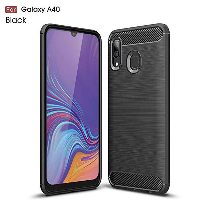 CASE SLIM FIT CARBON IPAKY SAMSUNG A40 SOFTCASE - GA