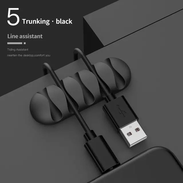 perapih kabel 5 lubang 5 hole cable organizer karet holder kabel casan 5 lubang klip kabel silikon gantungan kabel casan earphone kabel data