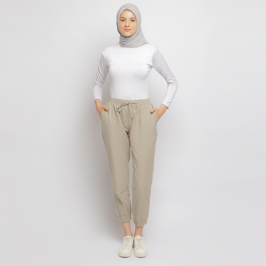 Flamoush Uriela Khaki Pants Wanita Jogger