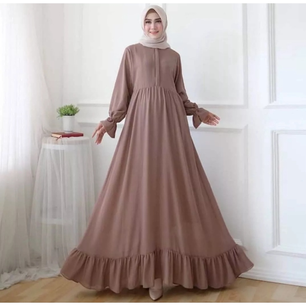 PAKAIAN MUSLIM WANITA GAMIS REMAJA POLOS BAJU KONDANGAN