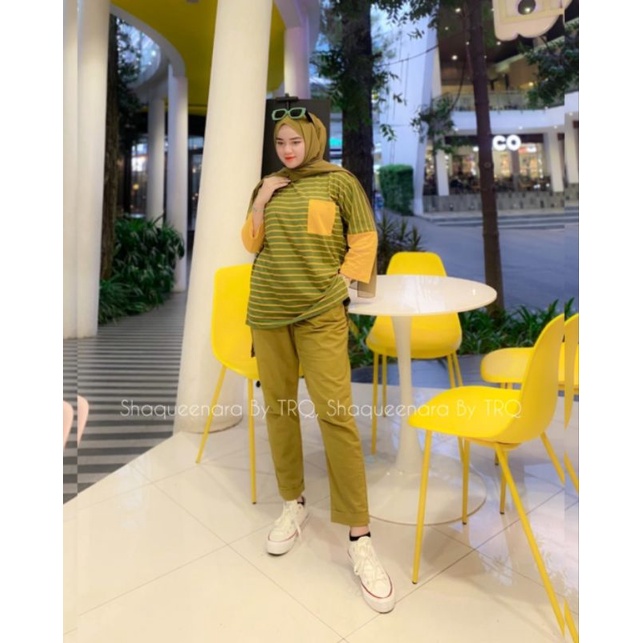 set celana Fumiko linen by tqr setelan celana