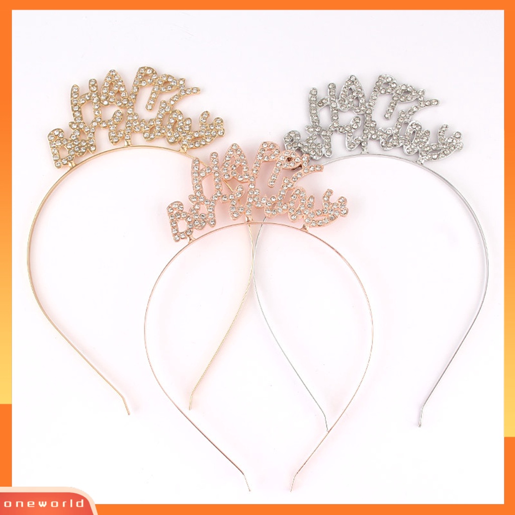 |Onewo Dress Mini Lengan Pendek Untuk Wanita| Bando Mahkota Aksen Glitter Bahan Alloy Anti Karat Tahan Lama Untuk Anak Perempuan