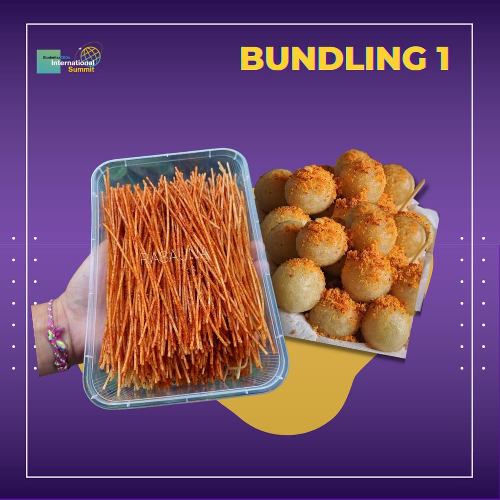 

BUNDLING [Snackbox, Mie lidi, Cimol, Kerpik kaca, Rabokki]