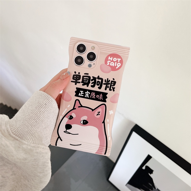 Casing Compatible for iPhone 14 13 12 11 Pro Max iPhone 8 7 6 6s Plus X Xs Max XR  SE 2020 Creative candy bag design Protective Shell Candy Solid Color Lens Protection Phone Case Anti-fall Protective Back Cover