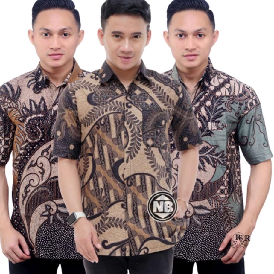 Terbaik BATIK PRIA LENGAN PENDEK - HEM BATIK PRIA LENGAN PENDEK - BAJU BATIK PRIA LENGAN PENDEK JUMB