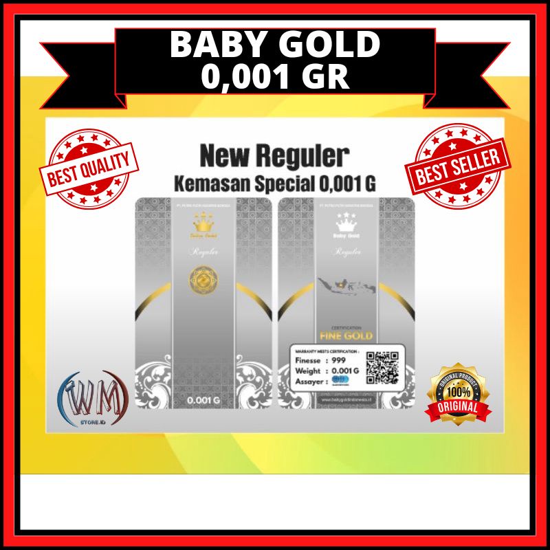 BABY GOLD LOGAM MULIA 0,001GRAM |  Emas 24 karat
