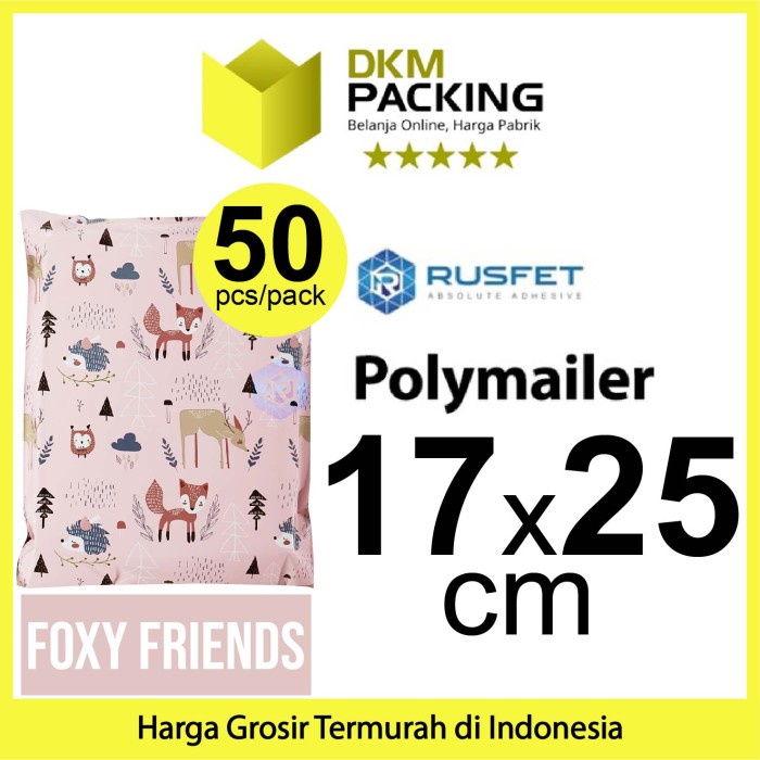 

Hot Sale Amplop Plastik Packing 17X25Cm Polimailer Polymailer Foxy /Pack Promo
