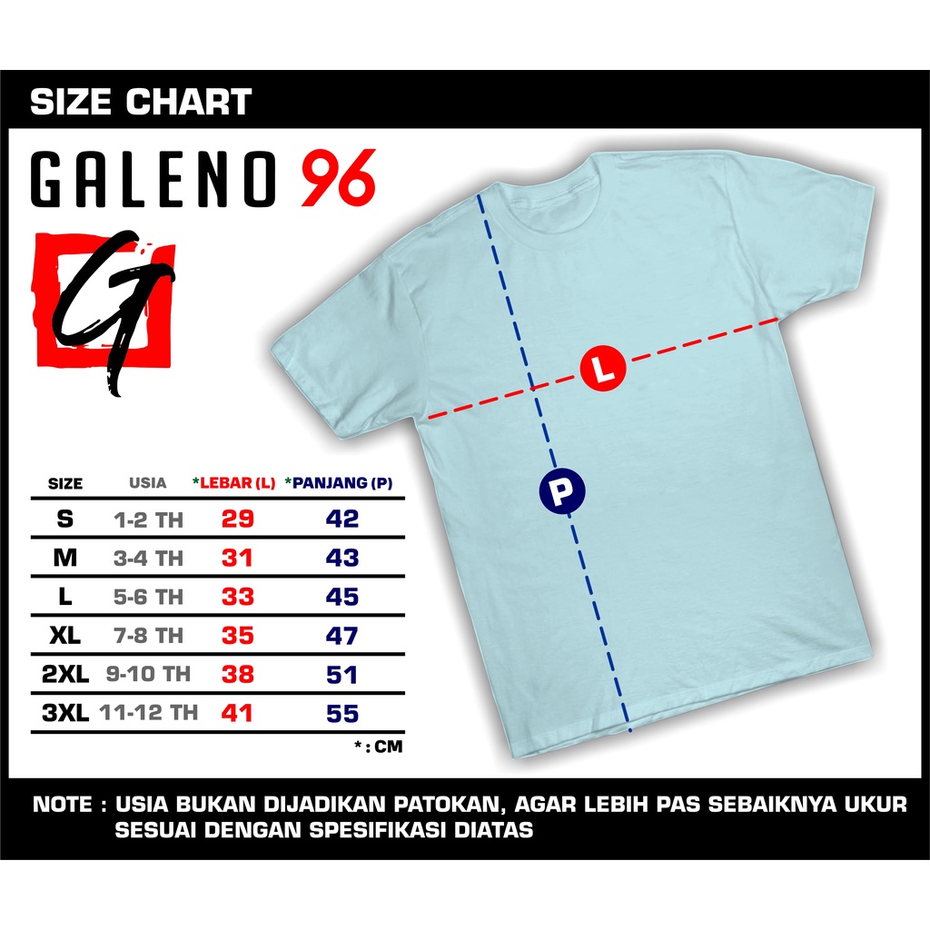 Piko Baju kaos anak usia 1-12 tahun bahan katun combed 30s / baju anak laki-laki