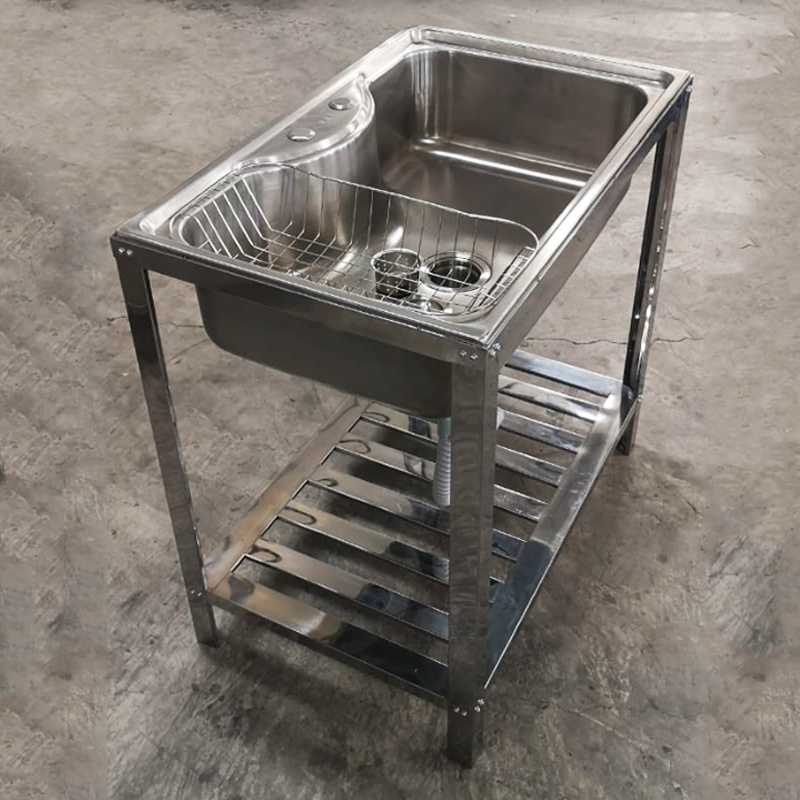 Westafel Stainless Steel Kaki MrDapur MW 80 Tempat Cuci