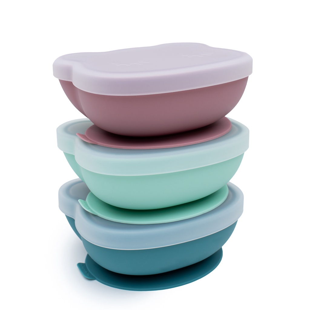 We Might Be Tiny Bear Stickie Bowl - Silicone Bowl With Suction Mangkok Silikon Piring Makan Anak Bayi Mangkuk