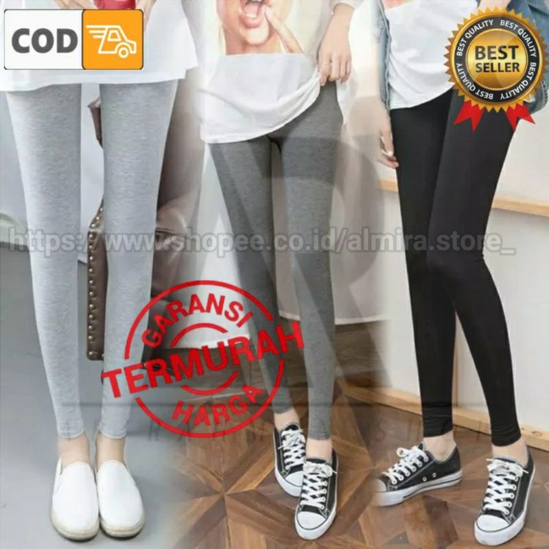 [TERLARIS] Legging Soft Rayon Kaos Uk (L. XL. XXL. XXXL)/ Legging Panjang Bahan Kaos