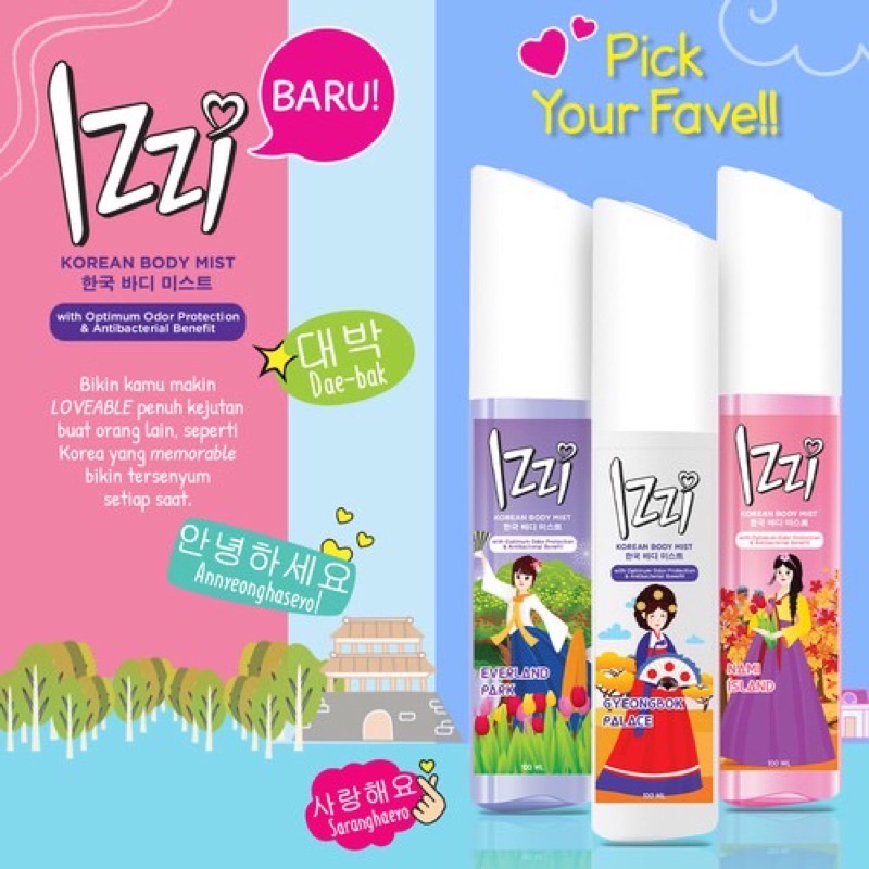 Izzi Body Mist Parfum/ Korean Body Mist