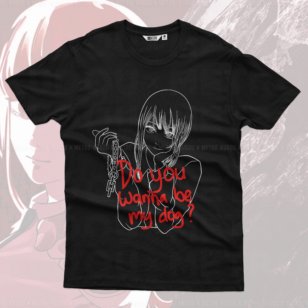 Tshirt Makima Slave Black Anime Manga Chainsaw Man Premium Unisex